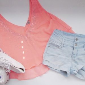 Charlotte Russe Woman’s Sequin Crop Top